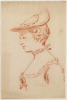 KT 2001 265
<br/>
Vrouw met hoed
<br/>
<em>Claterbos, Augustijn (1750-1828)</em>